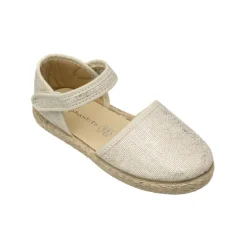 Linen Classic Espadrille Metallic White