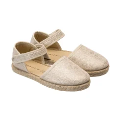 Linen Classic Espadrille Metallic White