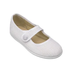 Linen Mary Jane White