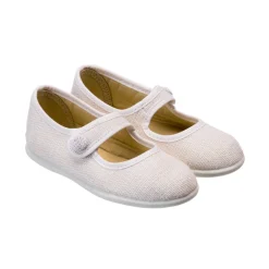 Linen Mary Jane White