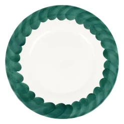 Lisbon Green Brushstroke Round Platter