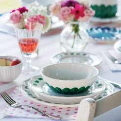 Lisbon Green Brushstroke Cereal Bowl