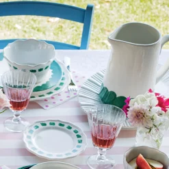 Lisbon Green Brushstroke Pitcher