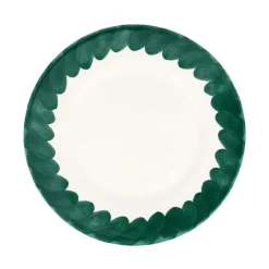 Lisbon Green Brushstroke Dinner Plate