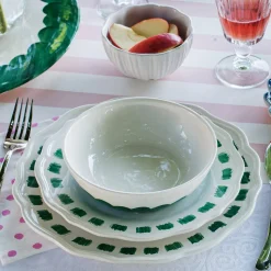 Lisbon Green Stitch Dinner Plate