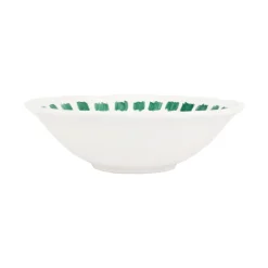 Lisbon Green Stitch Serving Bowl