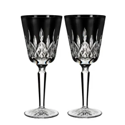 Lismore Black Goblet 10 oz, Set of 2