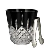 Lismore Black Ice Bucket 7.5", with Tongs
