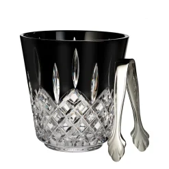 Lismore Black Ice Bucket 7.5", with Tongs