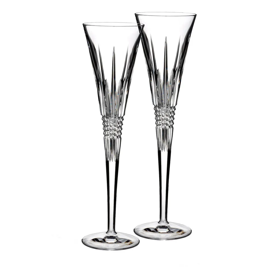 Lismore Diamond Toasting Flute, Pair