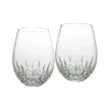 Lismore Essence Stemless Wine Deep Red 21 oz, Set of 2