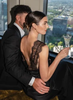 Lismore Toasting Flute, Pair