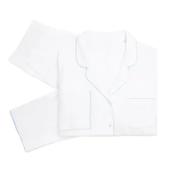 Liza Pointelle Cotton Long Pajamas