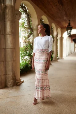 Lizzie Linen Skirt In Breakfast In The Park