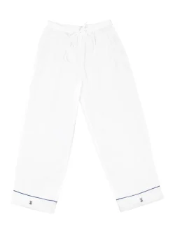 Lizzie White Cotton Pajamas with Bee Embroidery