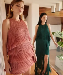 Lluvia Dress In Mauve Pink