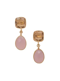 Lola Earrings in Pink & Peach