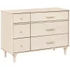 Lolly 6-Drawer Assembled Double Dresser in Washed Natural