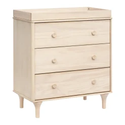 Lolly 3-Drawer Changer Dresser with Removable Changing Tray in Washed Natural