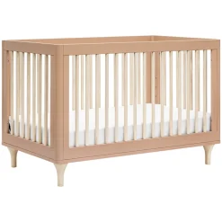 Lolly 3-in-1 Convertible Crib with Toddler Bed Conversion Kit in Canyon & Washed Natural