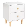 Lolly Nightstand with USB Port in White & Natural