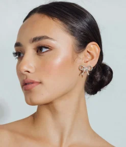 London Bow Earrings in Cyrstal