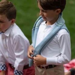 Long Sleeve Carter Polo in Classic White