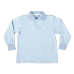 Long Sleeve Carter Polo in Bay Tree Blue