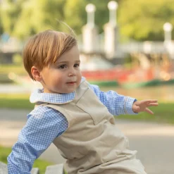 Long Sleeve Henry Peter Pan in Charles Street Check