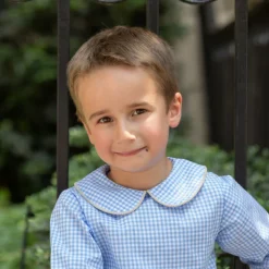 Long Sleeve Henry Peter Pan in Charles Street Check