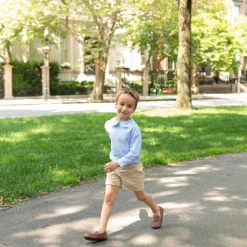 Long Sleeve Henry Peter Pan in Charles Street Check