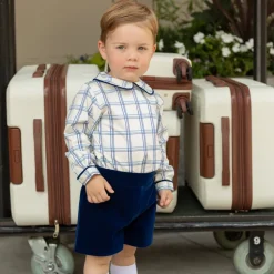 Long Sleeve Henry Peter Pan in Prescott Plaid