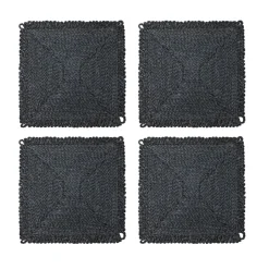 Loopy Square Placemat in Navy, Set of 4