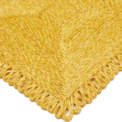 Loopy Square Placemat in Mustard, Set of 4