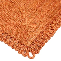 Loopy Square Placemat in in Clementine, Set of 4