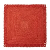 Loopy Square Placemat in Red, Set of 4