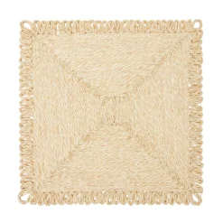 Loopy Square Placemat in Natural, Set of 4
