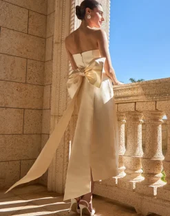 Lorena Convertible Bow Dress in Ivory