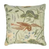 Lotus Garden 22" Pillow in Aqua