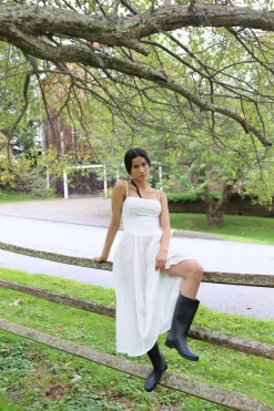 Lou Lou Dress in White Eyelet