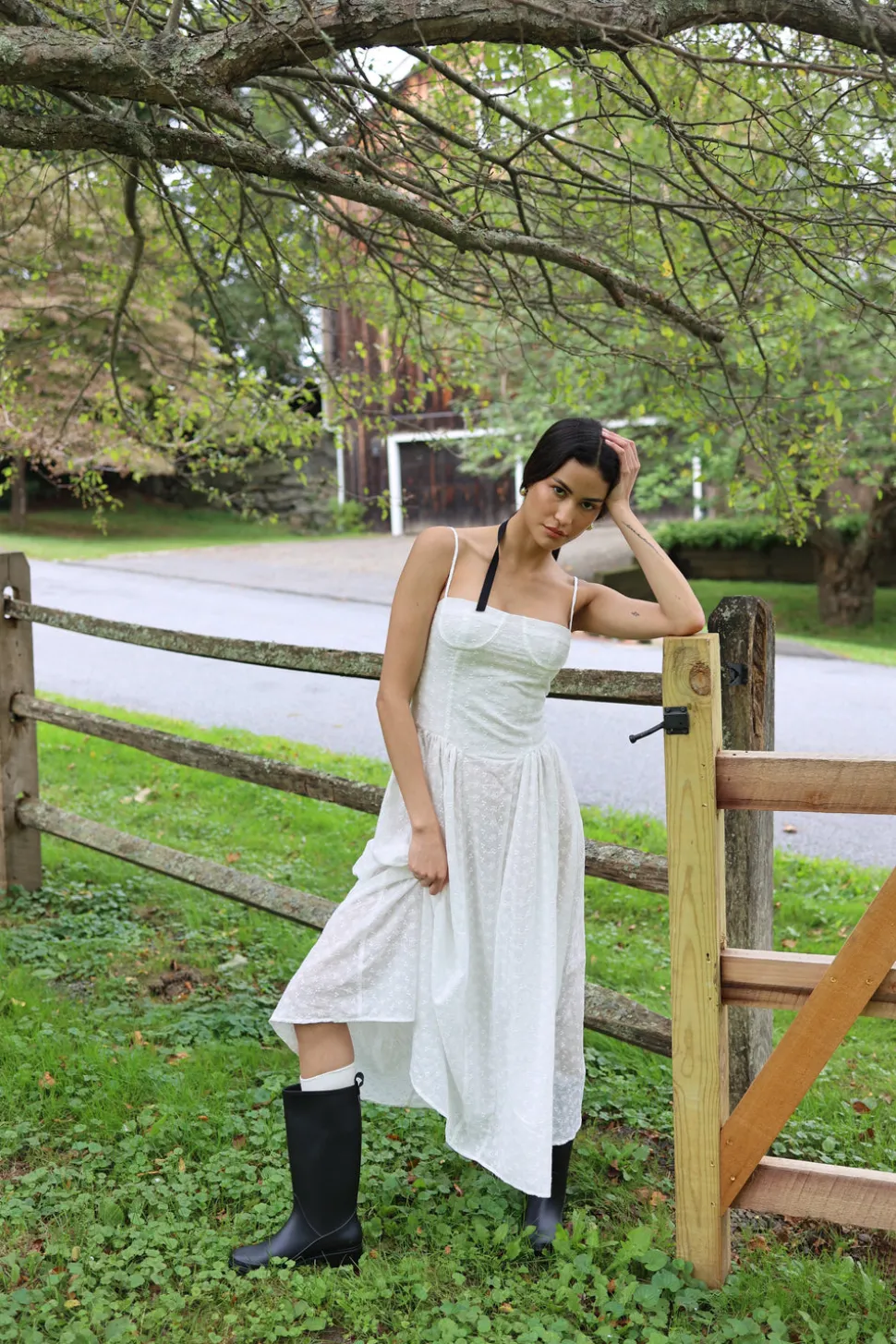 Lou Lou Dress in White Eyelet