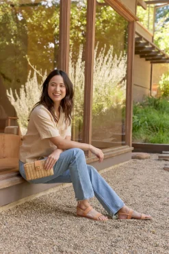 Lou Wicker Straw Clutch Bag