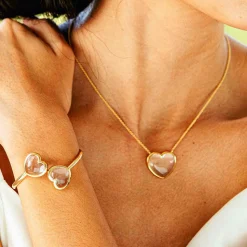 Love Bangle in Clear Quartz