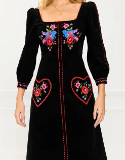 Love Bird Embroidery Olivia Dress