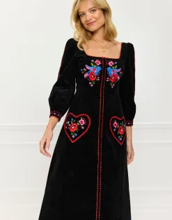 Love Bird Embroidery Olivia Dress