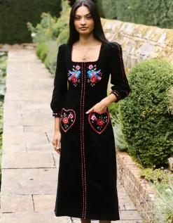 Love Bird Embroidery Olivia Dress