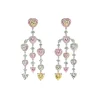Love Heart Chandelier Earrings