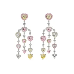 Love Heart Chandelier Earrings
