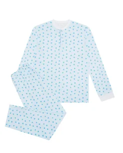 Love Heart Pajama in Adult Blue