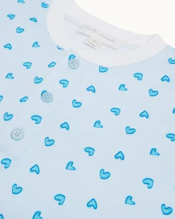 Love Heart Pajama in Adult Blue